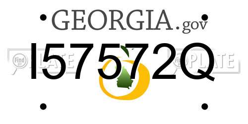 I57572Q Georgia License Plate