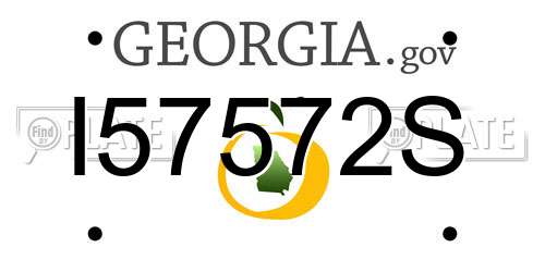 I57572S Georgia License Plate