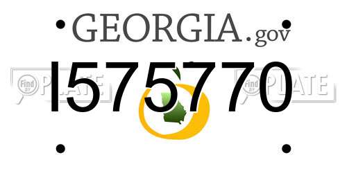 I575770 Georgia License Plate