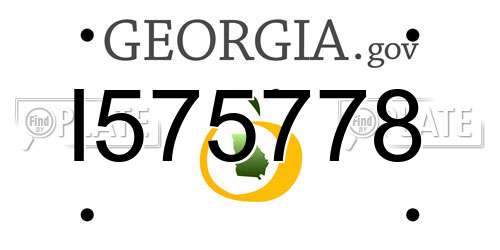 I575778 Georgia License Plate