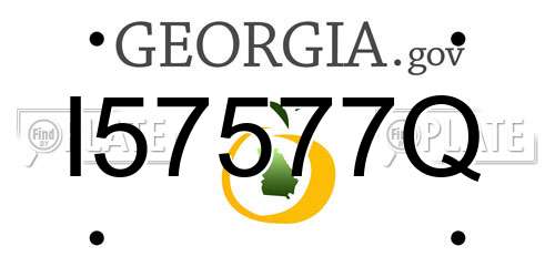 I57577Q Georgia License Plate