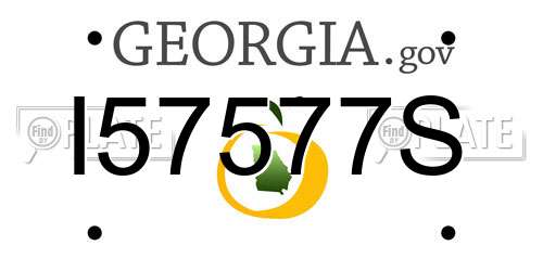 I57577S Georgia License Plate
