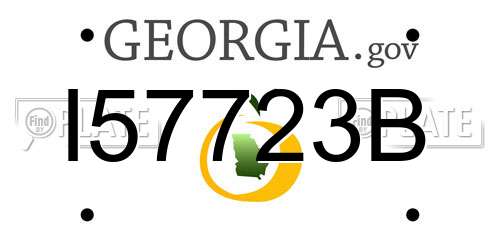 I57723B Georgia License Plate