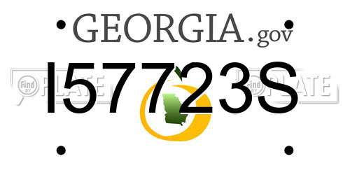 I57723S Georgia License Plate
