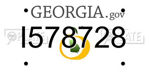 I578728 Georgia License Plate