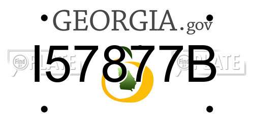 I57877B Georgia License Plate