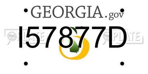 I57877D Georgia License Plate
