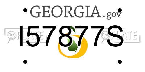I57877S Georgia License Plate