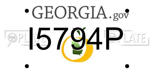 I5794P Georgia License Plate