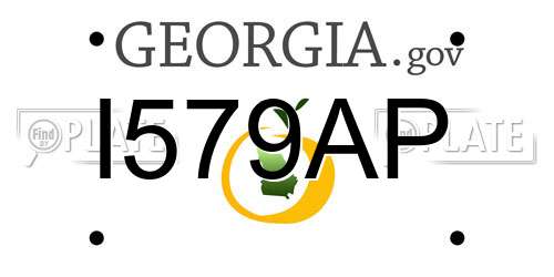 I579AP Georgia License Plate