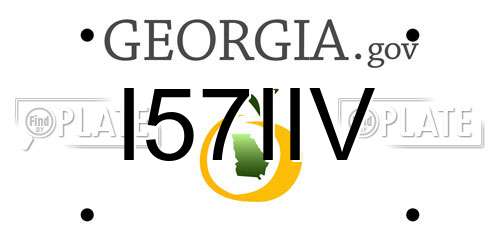 I57IIV Georgia License Plate