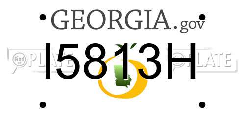 I5813H Georgia License Plate