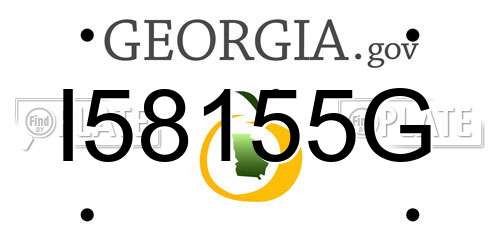 I58155G Georgia License Plate