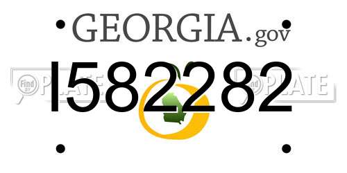 I582282 Georgia License Plate