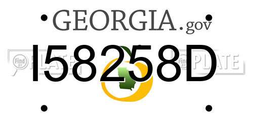 I58258D Georgia License Plate