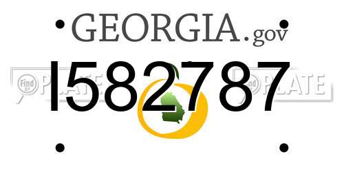 I582787 Georgia License Plate