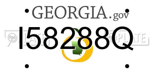 I58288Q Georgia License Plate