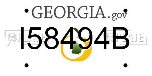 I58494B Georgia License Plate