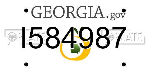 I584987 Georgia License Plate