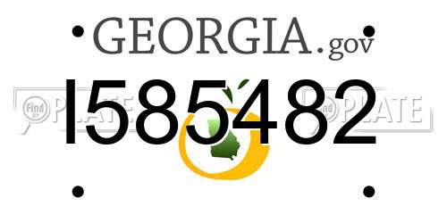 I585482 Georgia License Plate