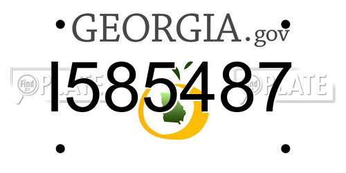 I585487 Georgia License Plate