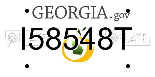 I58548T Georgia License Plate