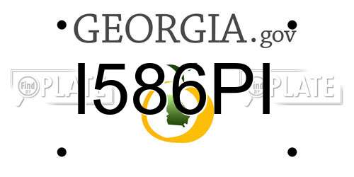 I586PI Georgia License Plate