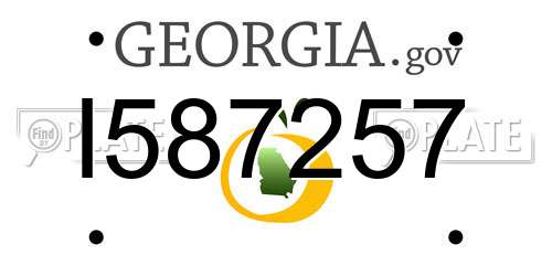 I587257 Georgia License Plate