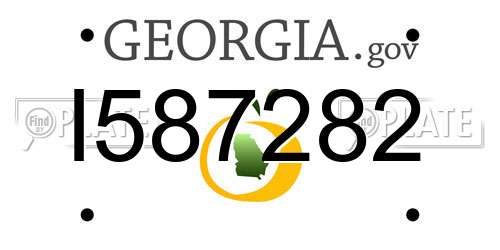 I587282 Georgia License Plate