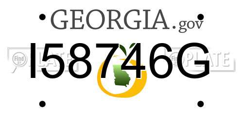 I58746G Georgia License Plate
