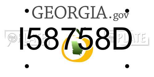 I58758D Georgia License Plate