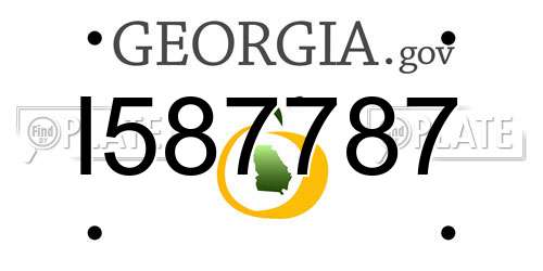 I587787 Georgia License Plate