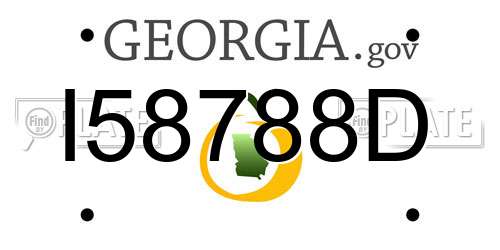 I58788D Georgia License Plate