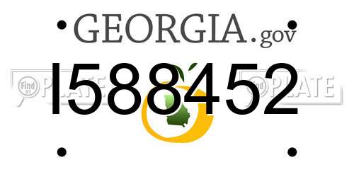 I588452 Georgia License Plate