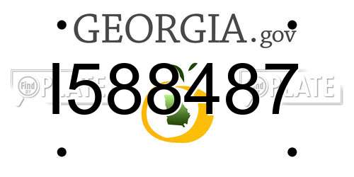 I588487 Georgia License Plate