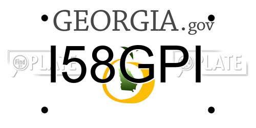 I58GPI Georgia License Plate