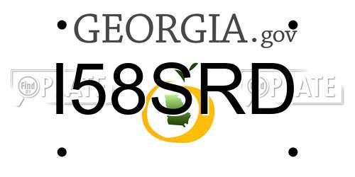 I58SRD Georgia License Plate