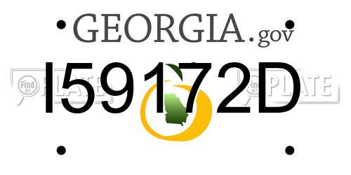 I59172D Georgia License Plate