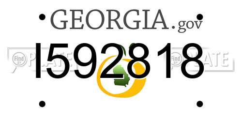 I592818 Georgia License Plate