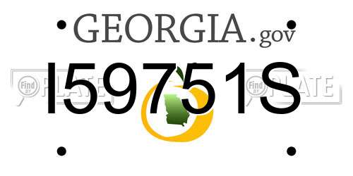I59751S Georgia License Plate