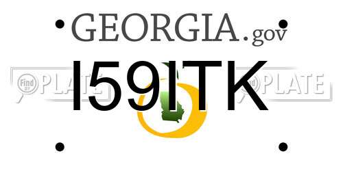 I59ITK Georgia License Plate
