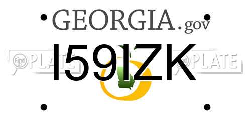 I59IZK Georgia License Plate