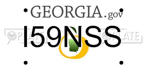 I59NSS Georgia License Plate