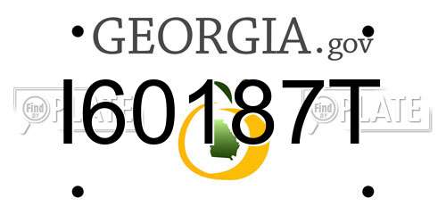 I60187T Georgia License Plate