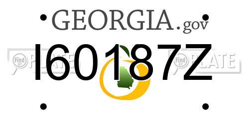 I60187Z Georgia License Plate