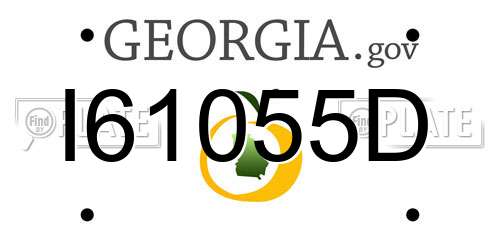 I61055D Georgia License Plate