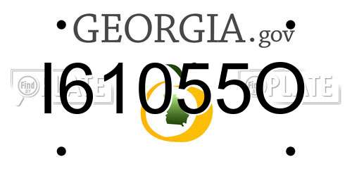 I61055O Georgia License Plate
