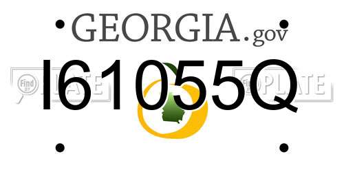 I61055Q Georgia License Plate