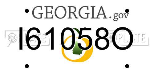 I61058O Georgia License Plate