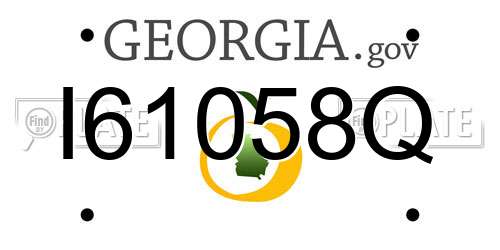 I61058Q Georgia License Plate